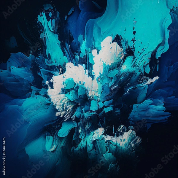 Fototapeta abstract in blue 2, generative ai