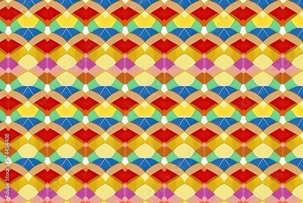 Obraz Background pattern in kintsukuroi style, repetitive, concept of Kintsugi and Symmetry, created with Generative AI technology