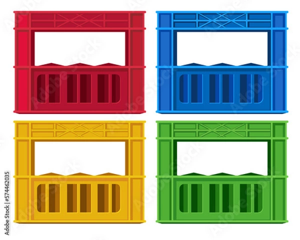 Obraz Beer crates in four colors