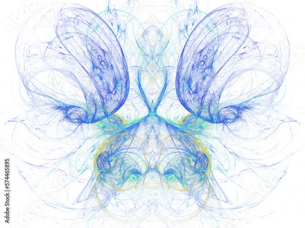 Obraz Abstract illustration with translucent symmetric geometric pattern.