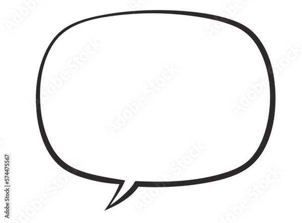 Obraz 手書き風のシンプルな吹き出し
