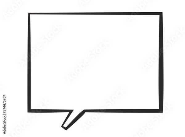 Obraz 手書き風のシンプルな吹き出し
