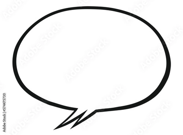 Fototapeta 手書き風のシンプルな吹き出し
