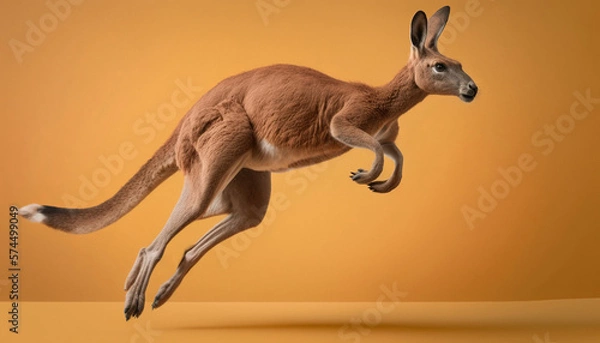 Fototapeta Kangaroo Showtime: The Great Jumping Performance