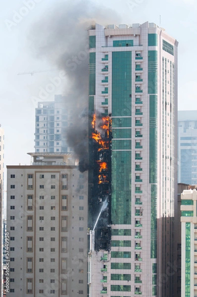 Obraz Skyscraper in fire