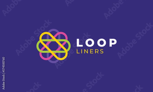 Fototapeta Logo vector colorful modern design stylish infinity connection network