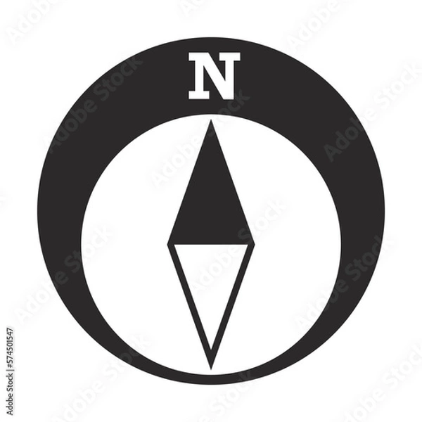 Obraz シンプルな方位マーク