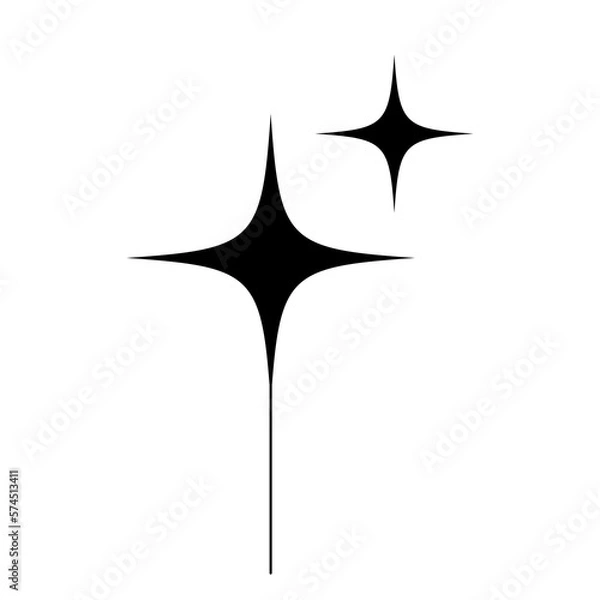 Obraz black star shape element