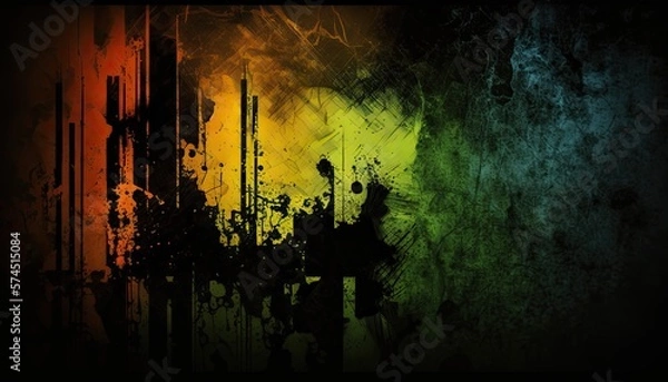 Fototapeta Grunge Background Aspect Ratio 16:9 - Generative AI