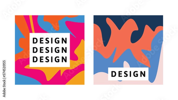 Fototapeta Abstract colorful fluid background vector