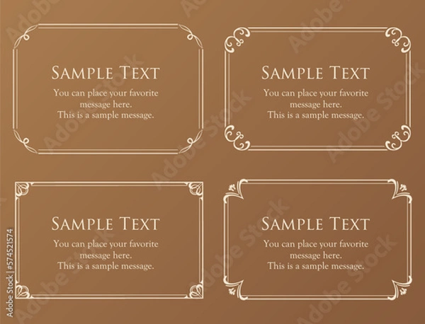 Fototapeta エレガントなフレーム。デザインテンプレート。ゴージャスな額のセット。