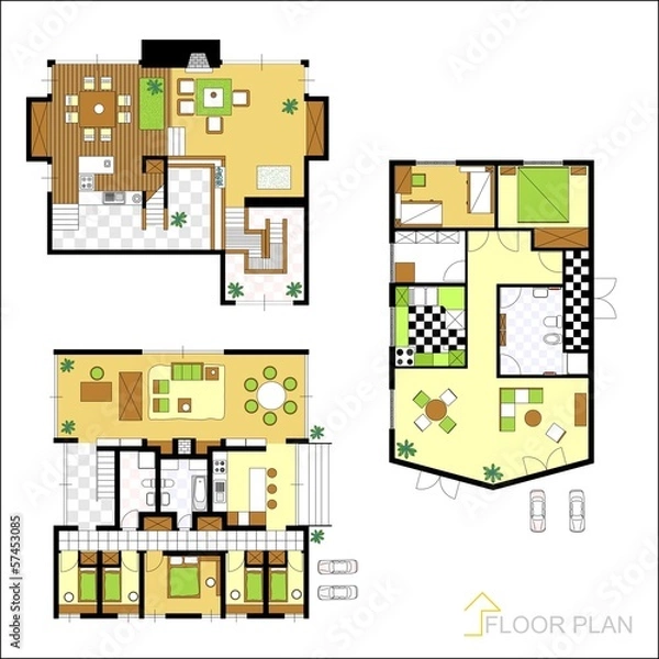 Obraz Set of ground floor blueprints