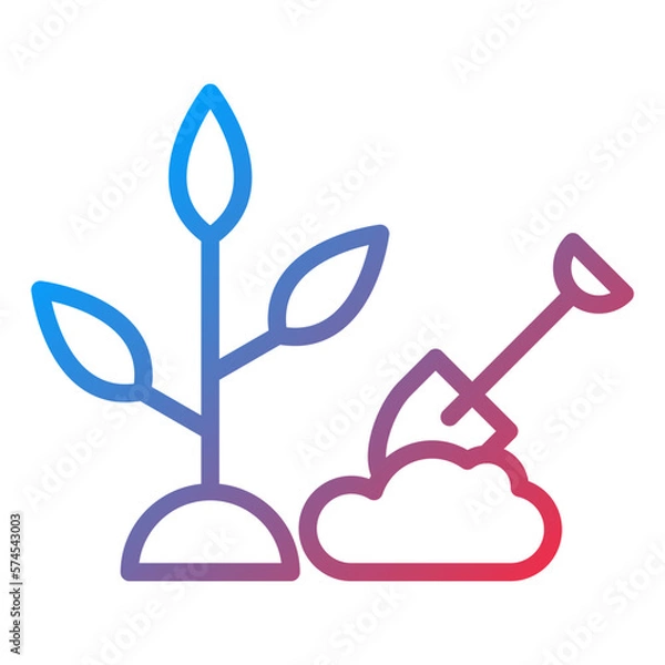 Fototapeta Vector Design Planting Icon Style