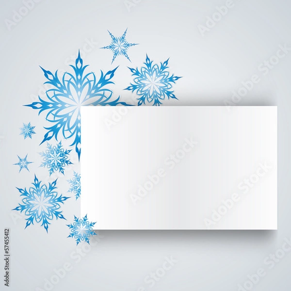 Fototapeta snowflake on a paper background