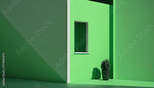 Obraz green window in the light