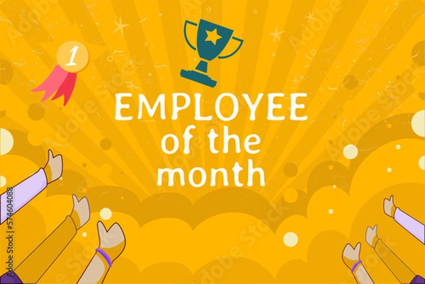 Fototapeta Happy Employee Appreciation Day, Employee of the month, vector design