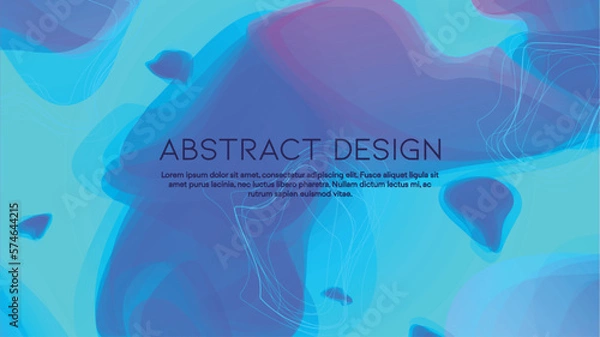 Fototapeta Abstract Futuristic Vector Background with Liquid  Shapes and Lines. Modern Colorful Gradient Wallpaper. Trendy Digital Design for Your Poster, Banner, Template, Web Page.