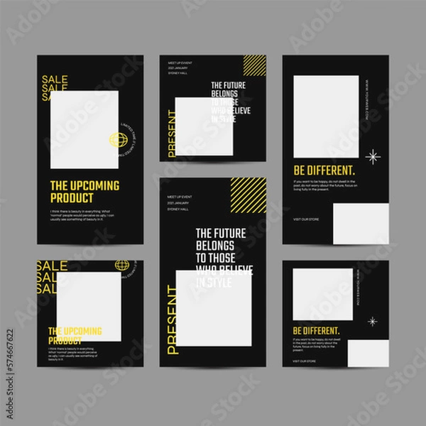 Obraz Hype style for social media post templates