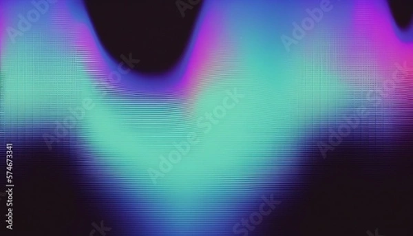 Obraz Abstract lo-fi gradient background. Psychic Waves and digital noise. Nostalgia, vintage, retro, 70s, 80s style. Synthwave, chillwave. Wallpaper, template. Colorful, blurry pastel colors. Generative AI