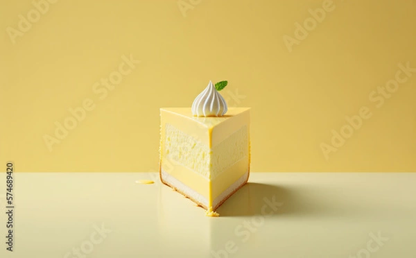 Obraz Cheesecake illustration created with Generative AI technology