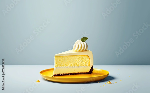 Obraz Cheesecake illustration created with Generative AI technology