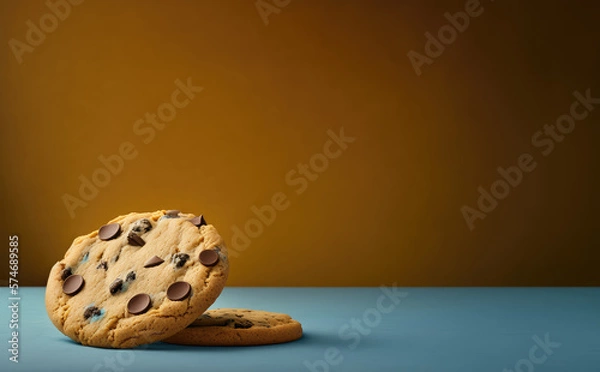 Obraz Chocolate cookies - illustration created with Generative AI technology