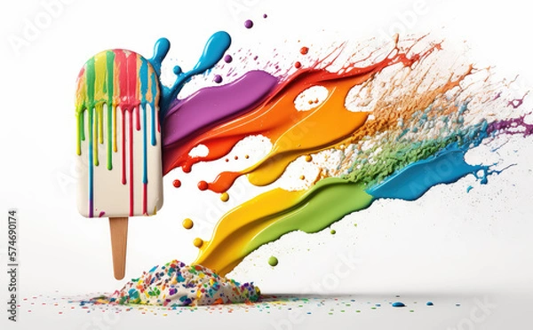 Obraz Popsicle illustration created with Generative AI technology