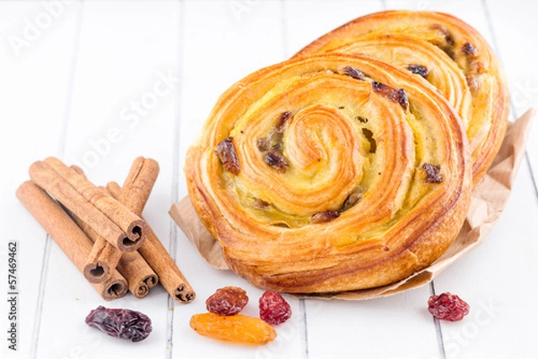 Obraz Pastry swirl with cinnamon