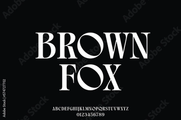 Fototapeta Elegant luxury serif display font vector