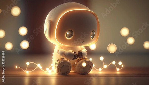 Obraz cute baby robot