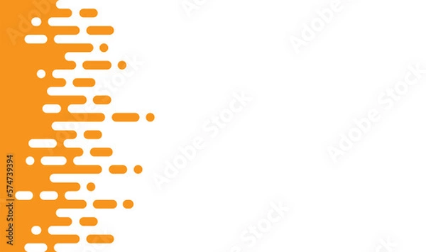 Fototapeta Abstract pattern yellow orange Rounded Lines Halftone Transition. on white background , horizontal rounded stripes.