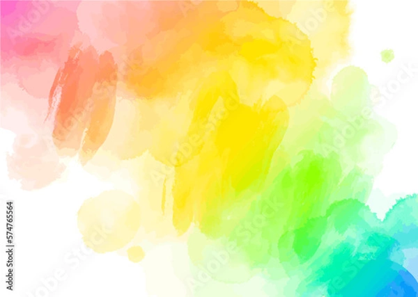 Obraz abstract rainbow watercolor background, vector splashes 