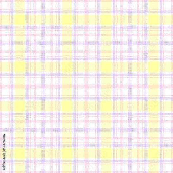 Fototapeta Gingham patterns. Spring summer light pastel colors. Seamless Easter holiday print. Scottish tartan vichy textured check plaids for dress, shirt, tablecloth, or other.