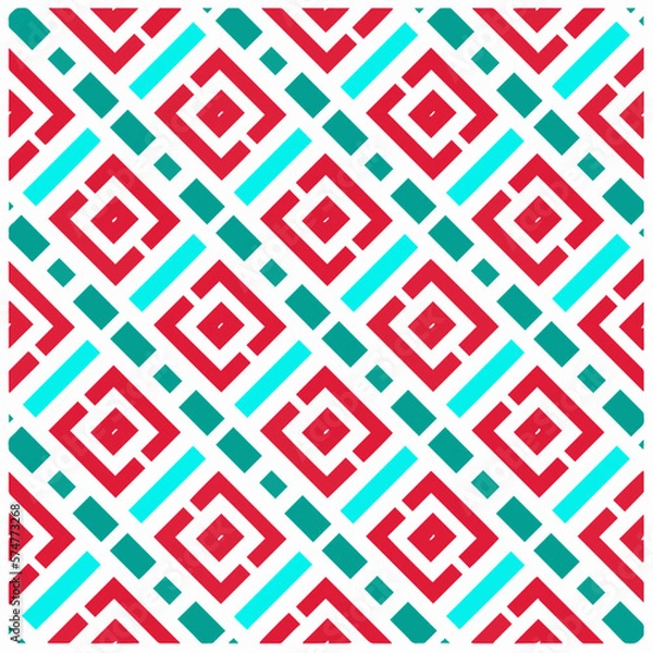 Fototapeta Seamless vector background with repeat pattern.Abstract ethnic rug ornamental seamless pattern.Perfect for fashion, textile design, cute themed fabric, on wall paper, wrapping paper and home decor.