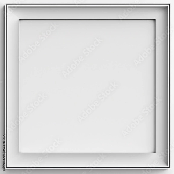 Obraz Modren white frame mockup, created with generative AI