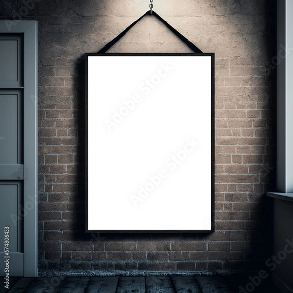 Fototapeta Gothic Frame Mockup Room with Dark Centerpiece Frame