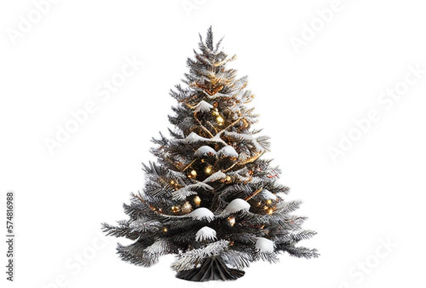 Fototapeta christmas tree isolated, generative ai