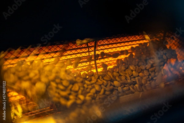 Obraz 焙煎中のコーヒー豆