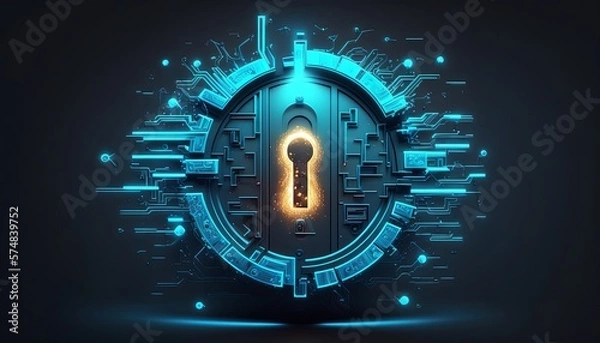 Fototapeta パスワード　セキュリティ　イメージイラスト　generative AI