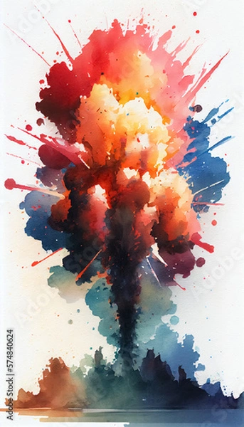 Obraz Big watercolor explosion