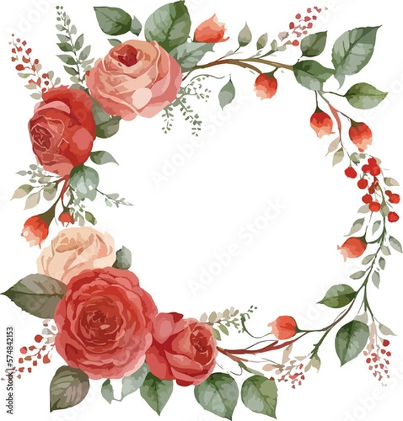 Obraz frame with roses