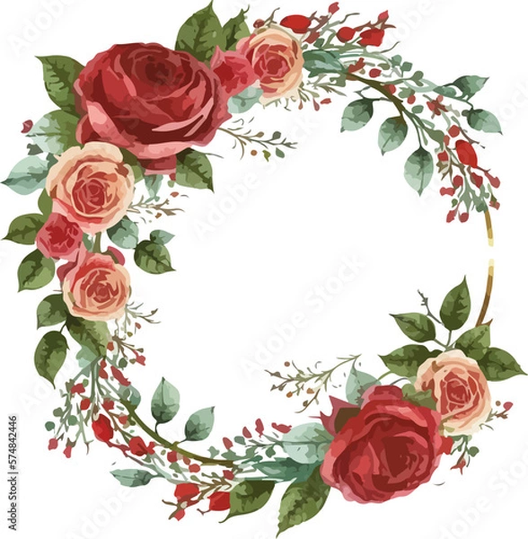 Obraz frame with roses