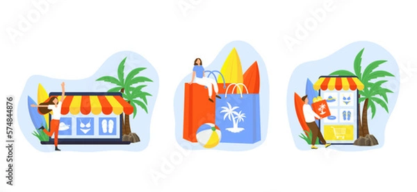 Obraz Flat Bundle E Commerce Design Illustration