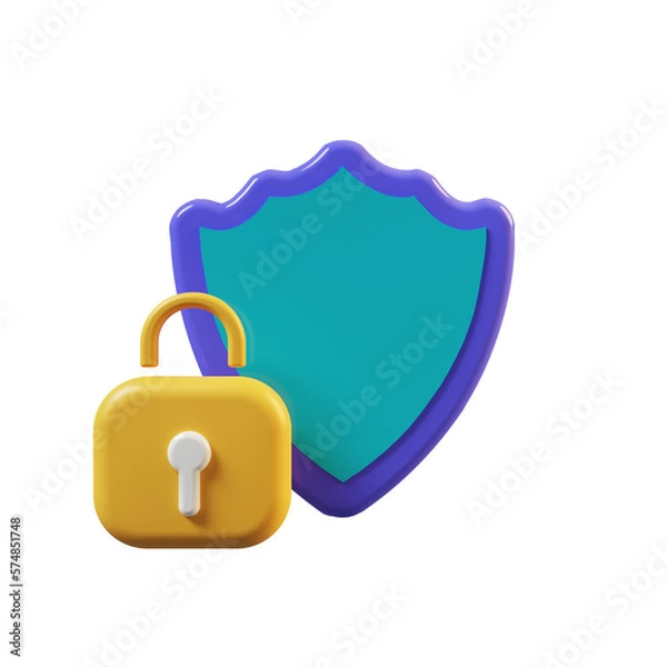 Obraz Security in 3d render style