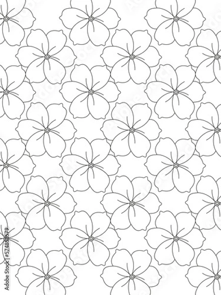 Obraz vector pattern. 
Beautiful black and white illustration for adult coloring book with rectangle abstract linear tribal pattern