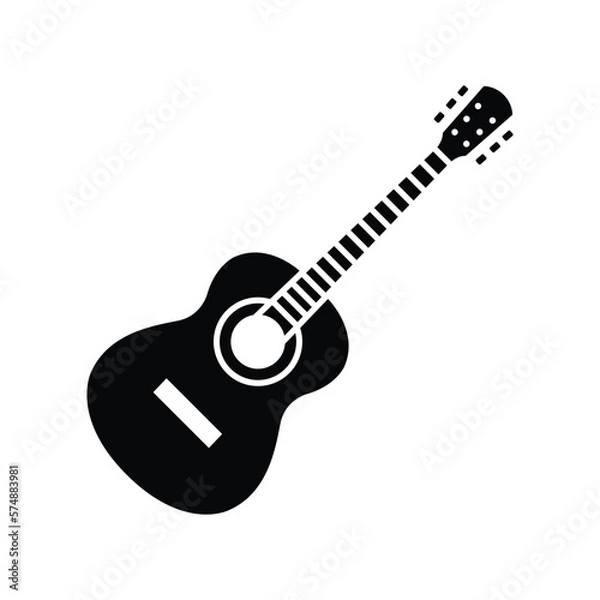 Fototapeta guitar icon vector design template in white background