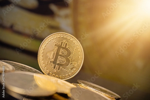 Obraz Bitcoin is a cryptocurrency and worldwide payment