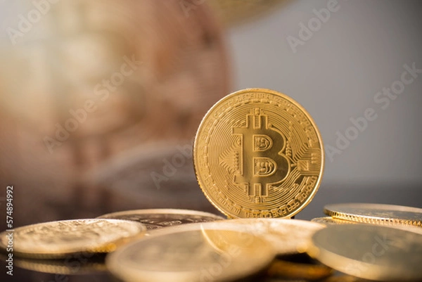 Obraz Bitcoin is a cryptocurrency and worldwide payment