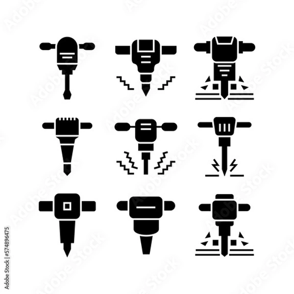Fototapeta jackhammer icon or logo isolated sign symbol vector illustration - high quality black style vector icons
