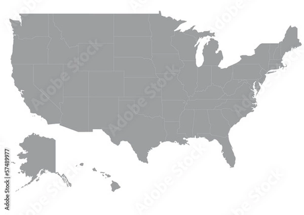 Obraz アメリカ合衆国の地図